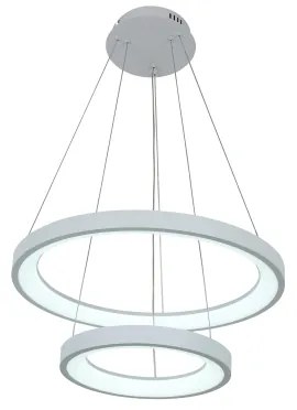 Brilagi - stmievateľný závesný luster na lankách FALCON SLIM LED/68W/230V, priemer 50 cm, biela, s diaľkovým ovládaním