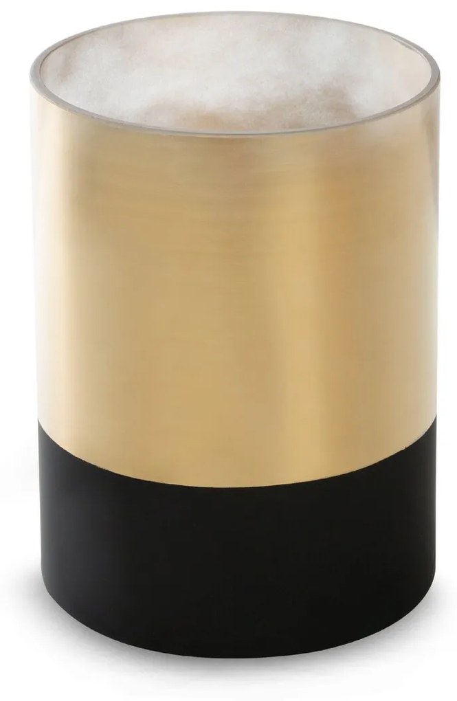 SKLENENÝ SVIETNIK LIMITED COLLECTION VICTORIA 15X20 CM ZLATÁ/ČIERNA