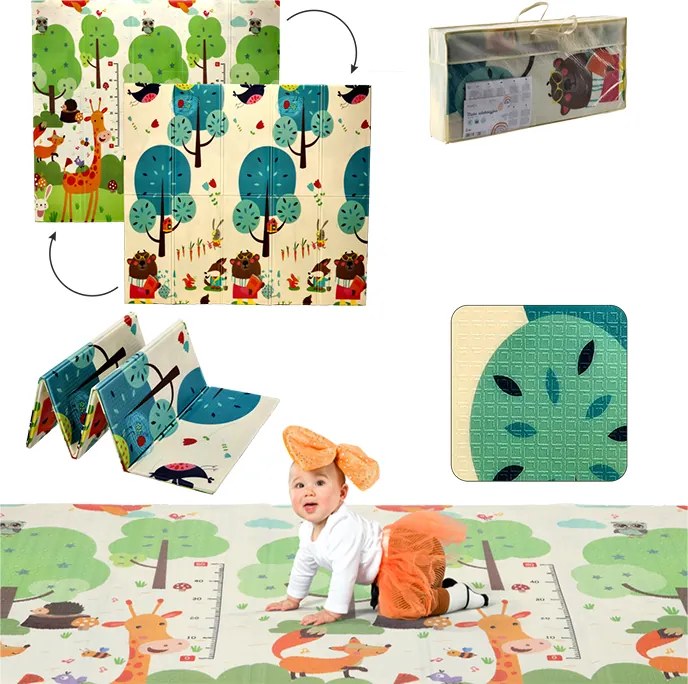 CH Detská obojstranná podložka Stromy 180x200