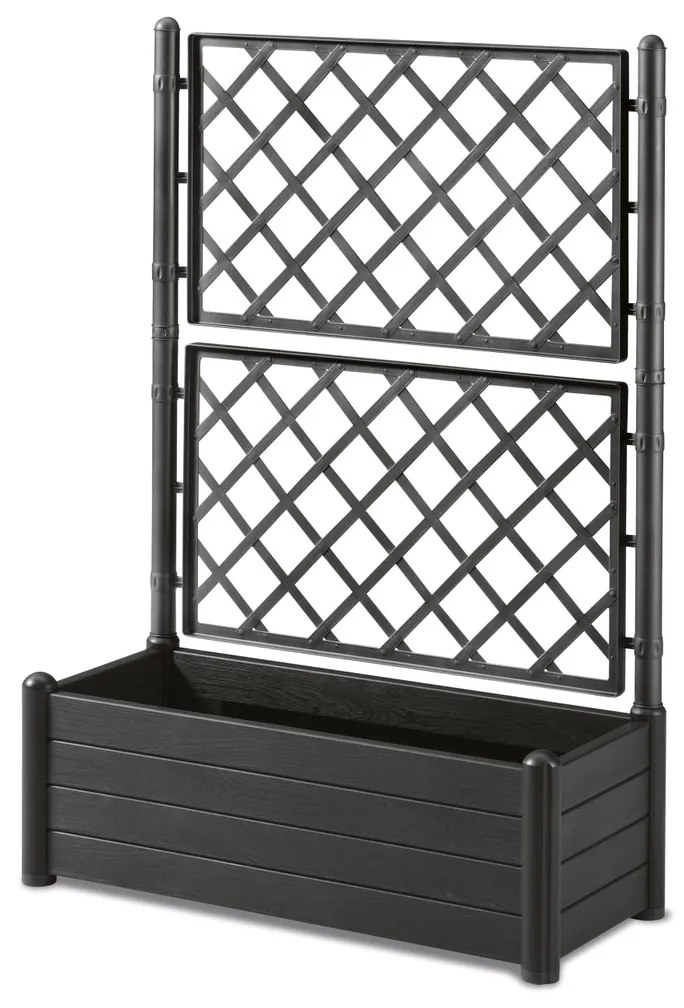 STEFANPLAST Truhlík 80 l s trelážou/mriežkou, antracit