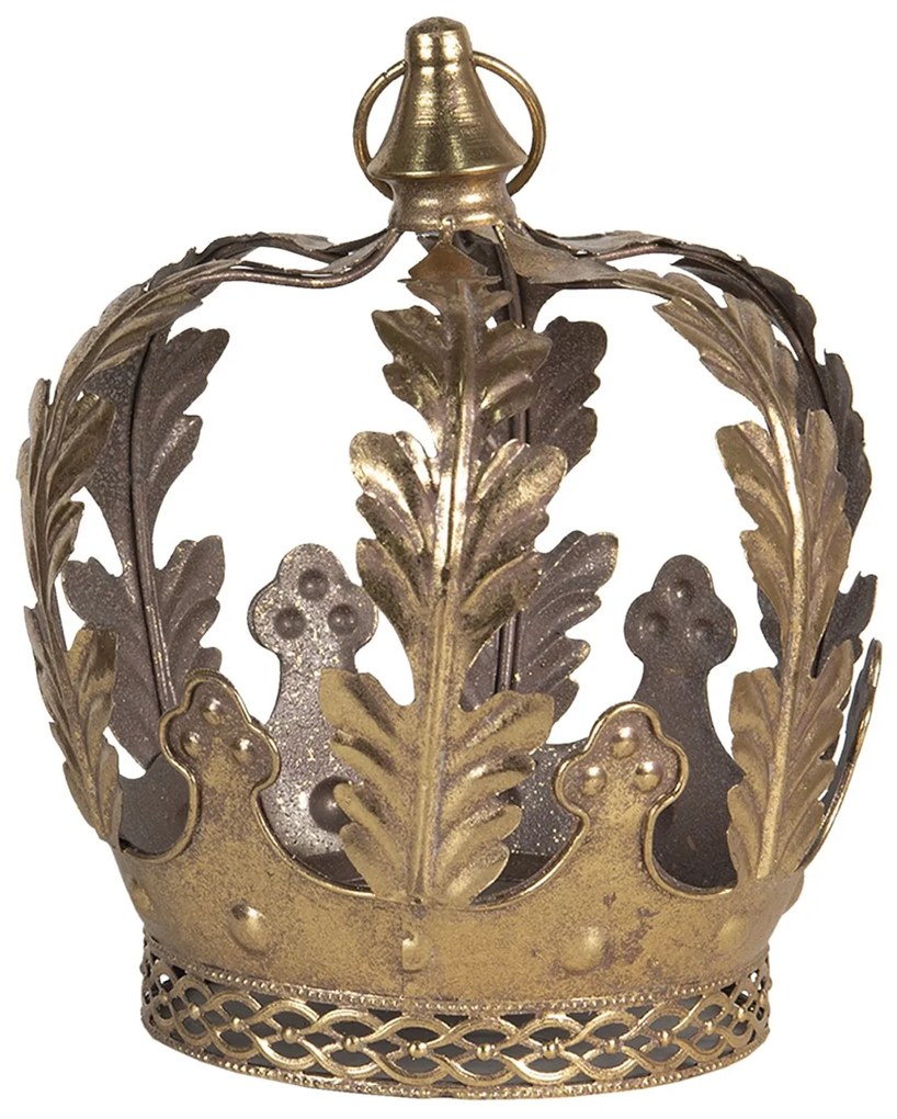 Dekoratívne zlatá koruna - Ø 22 * ​​25 cm