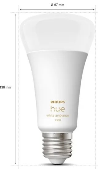 LED Stmievateľná žiarovka Philips Hue WHITE AMBIANCE E27/13W/230V 2200-6500K