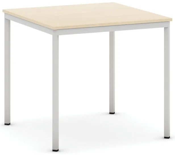 Jedálenský stôl, 80x80 cm, sivá podnož, breza