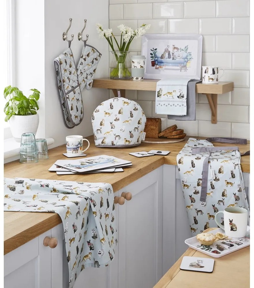 Utierky a chňapka v súprave 4 ks Curious Cats – Cooksmart ®