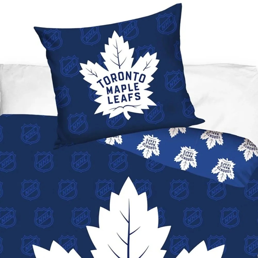 Hokejové posteľné obliečky NHL Toronto Maple Leafs Shields - 100% bavlna renforcé - 70 x 90 cm + 140 x 200 cm