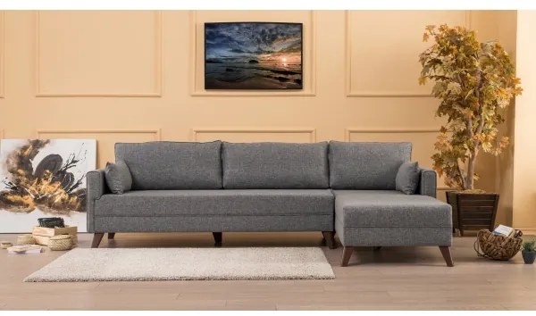 Rohová sedacia súprava do L KORFU sivá pravá