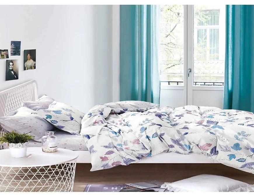 Bavlnená saténová posteľná bielizeň albs-01027b/2 140x200 lasher