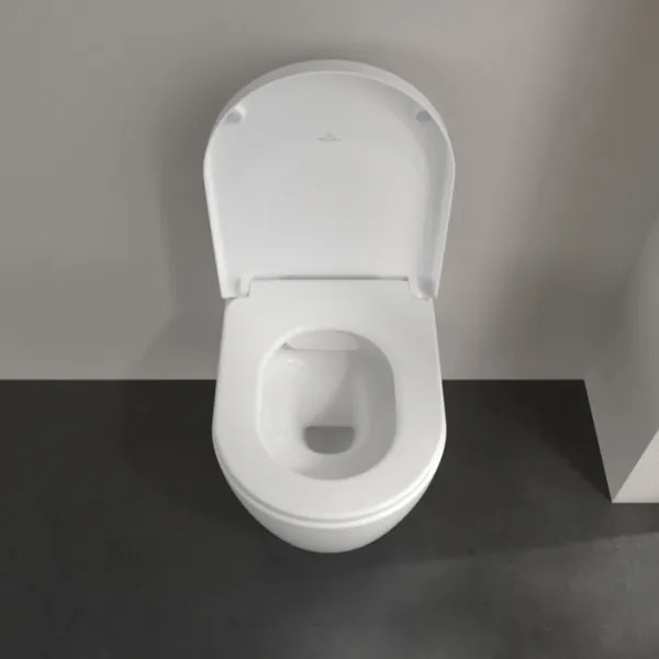 Villeroy & Boch 5656HRR1 - závesné WC AVENTO s WC sedátkom SoftClose, keramika/biela