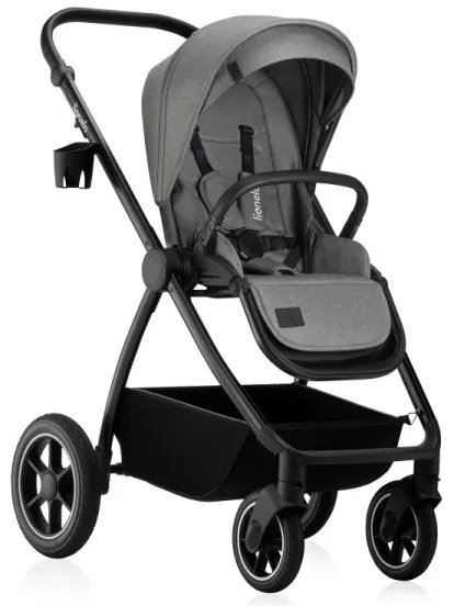 Lionelo - Kombinovaný kočík 2v1 MERIL Grey Stone