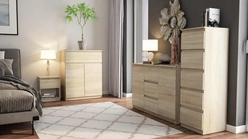 Skrinka/nočný stolík Carlos 401S, dub sonoma