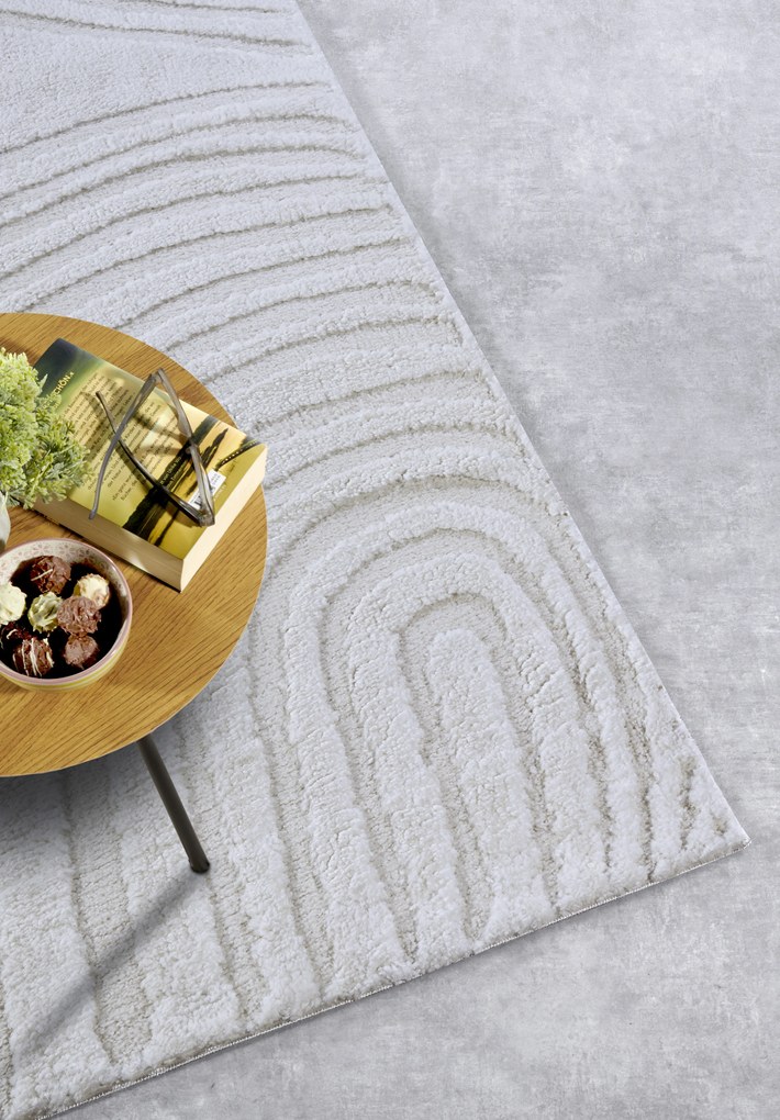 Kusový koberec Gallery 106086 Cream z kolekcie Elle, 120x170, biela, obývacia izba, ELLE Decoration