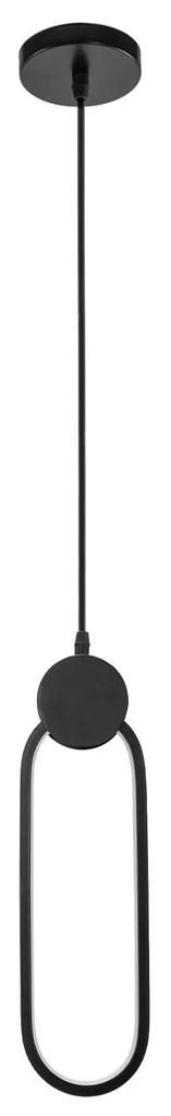 Toolight - LED závesné stropné kruhové svietidlo APP851-CP, čierna, OSW-07020