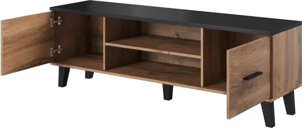 TV stolík Lotta 160 cm dub wotan/čierny