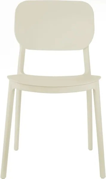 Krémová plastová jedálenská stolička Cheer – Leitmotiv