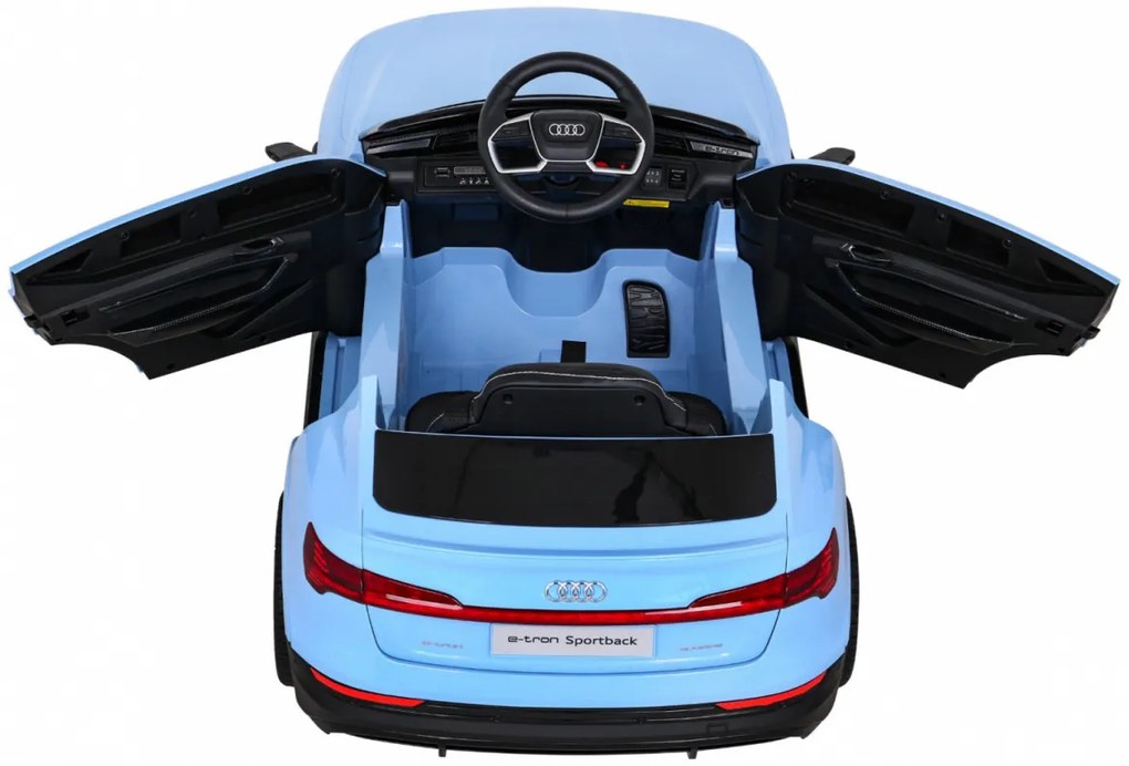 Audi E-Tron Sportback modré – Elektrické auto pre deti s pohonom 4x4, diaľkovým ovládaním