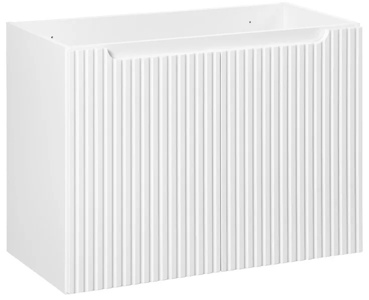 Závesná skrinka pod umývadlo Nova White II s doskou 80 cm biela/dub coast evoke