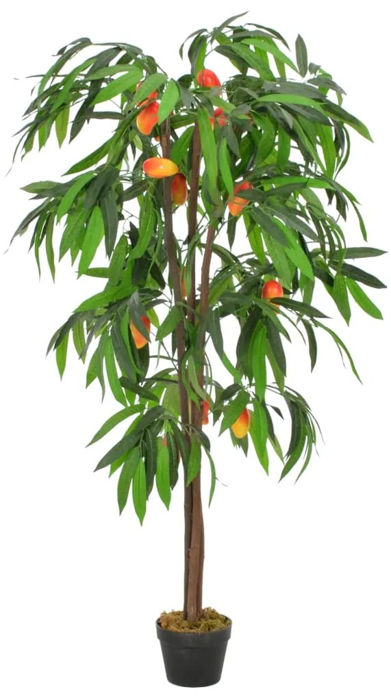 vidaXL Umelá rastlina, mangovník s kvetináčom, zelená 150 cm