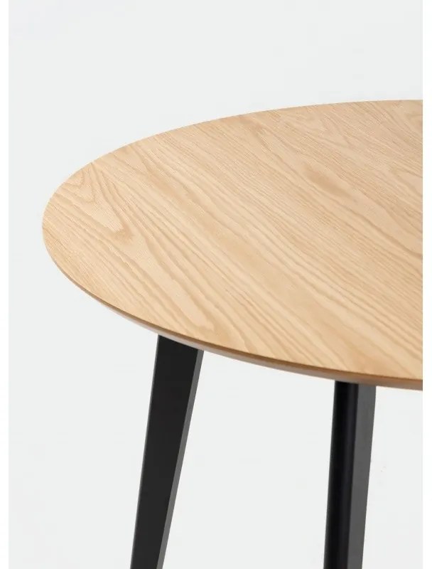 Okrúhly jedálenský stôl Roxy 105 cm dub přírodní/čierna