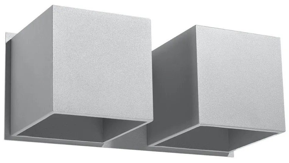 Sollux SL.0658 - Nástenné svietidlo QUAD 2xG9/40W/230V šedá