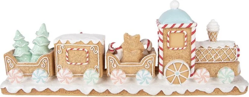 Vianočná dekorácia perníkový vláčik Gingerbread Train - 47*10*17 cm
