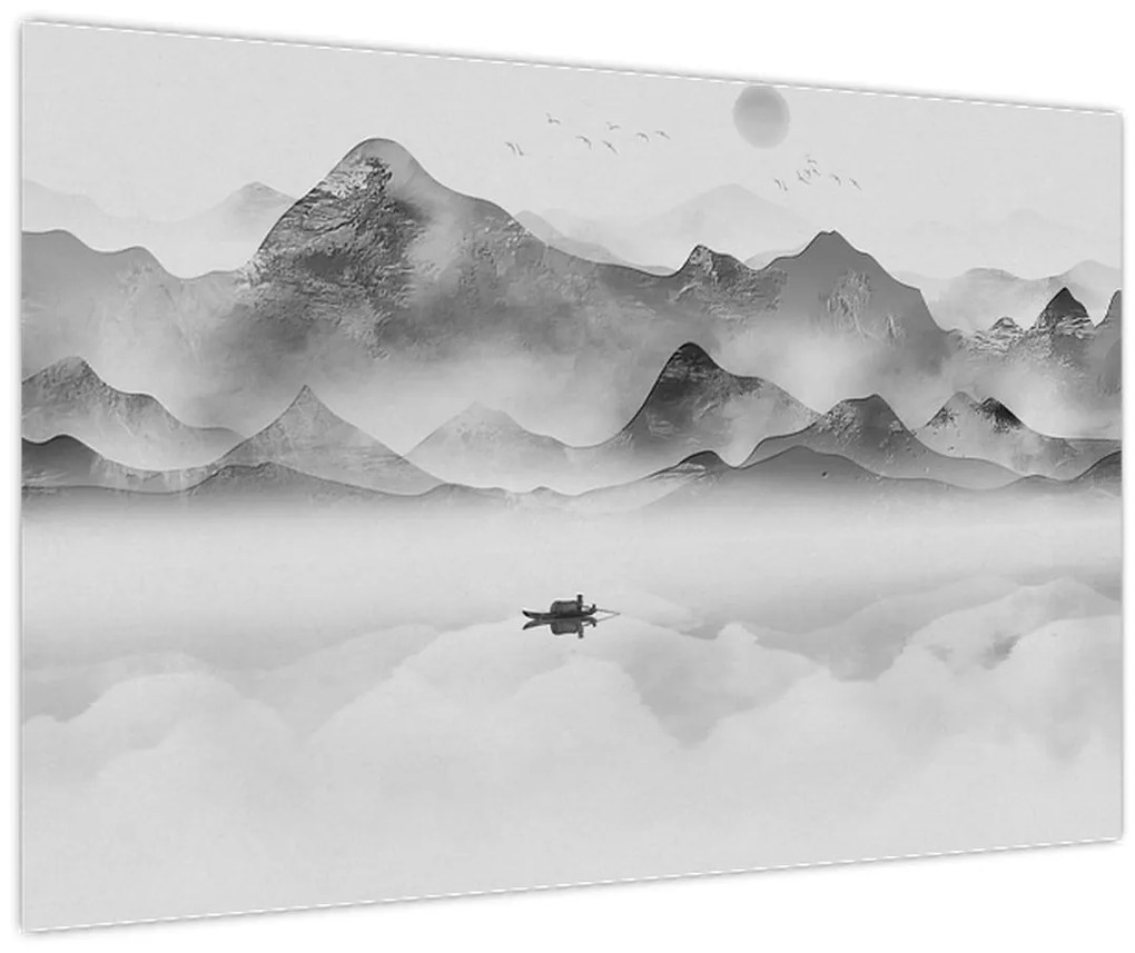 Obraz - Japonské jazero (90x60 cm)