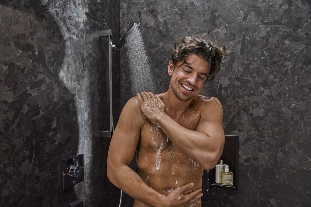 Hansgrohe Pulsify E, sprchová súprava 100 1jet EcoSmart+ so sprchovou tyčou 650 mm, chrómová, HAN-24371000