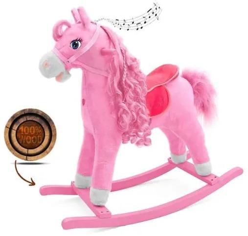 MILLY MALLY Hojdací koník s melódiou Milly Mally Princess pink
