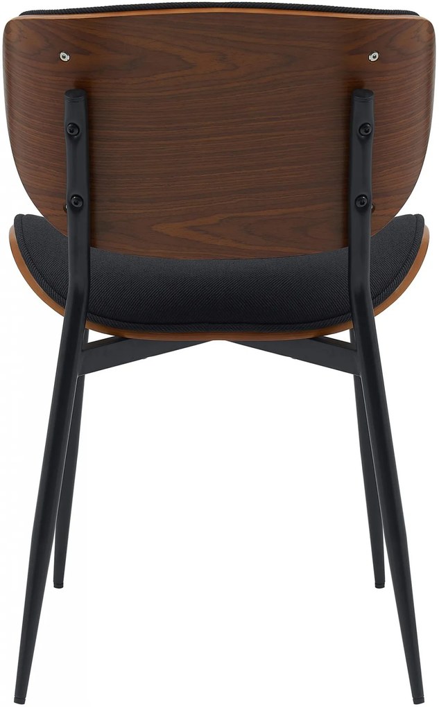 Stolička Enid - látka - Orech / Čierna