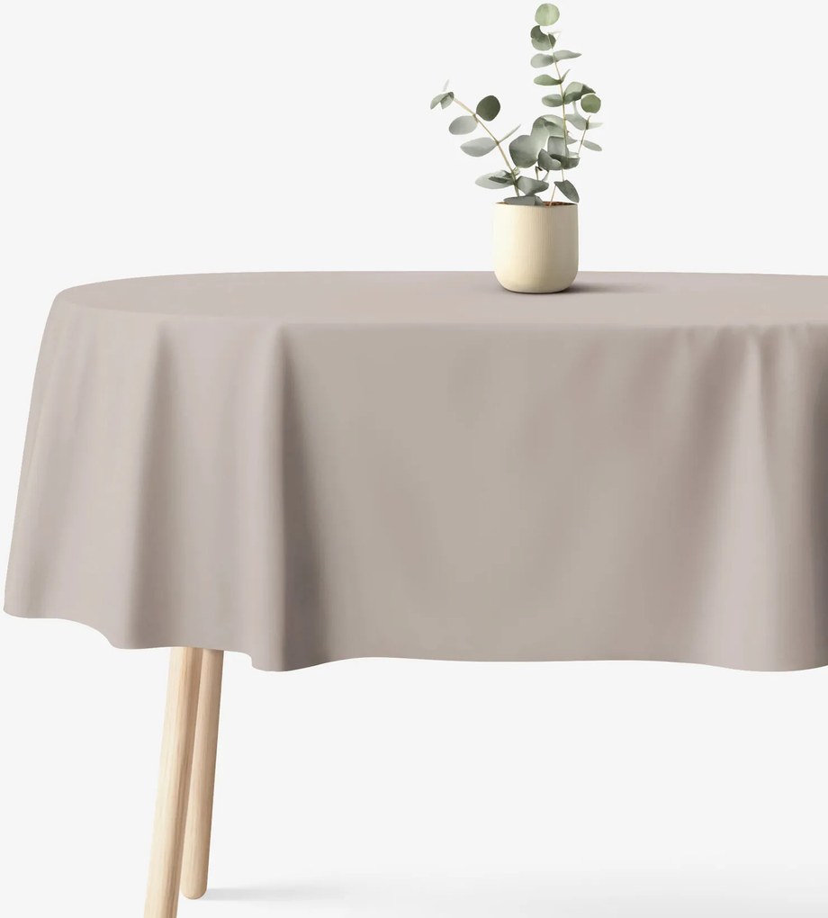 Goldea oválny obrus 100% bavlnené plátno - sivohnedý 140 x 280 cm