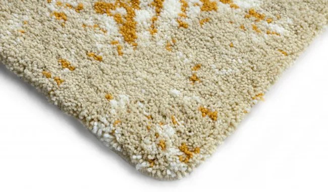 Kúpeľňový koberček STROFI kvety, protišmykový, mäkký - žltý