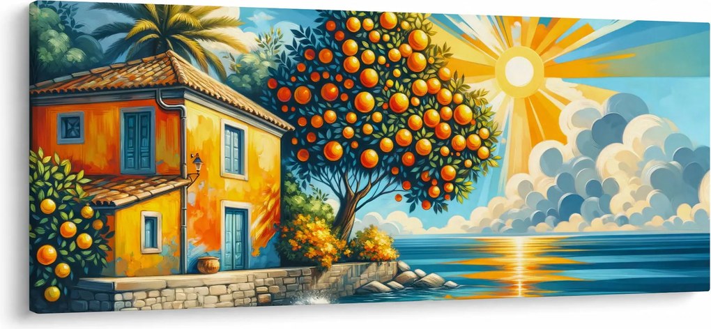 Obraz - Dom s pomarančmi I. (120x50 cm)