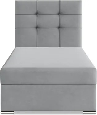 Čalúnená posteľ ELDA Velvet 90×200 cm svetlosivá