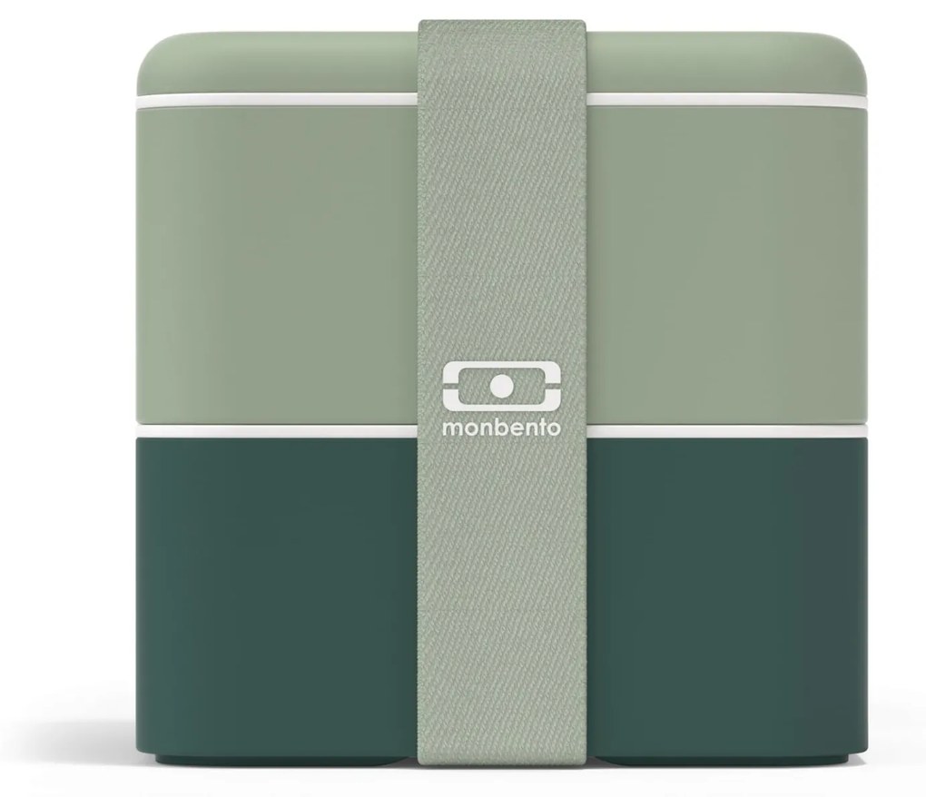 monbento Desiatový box Monbento Square Green Bicolor 1,7 l