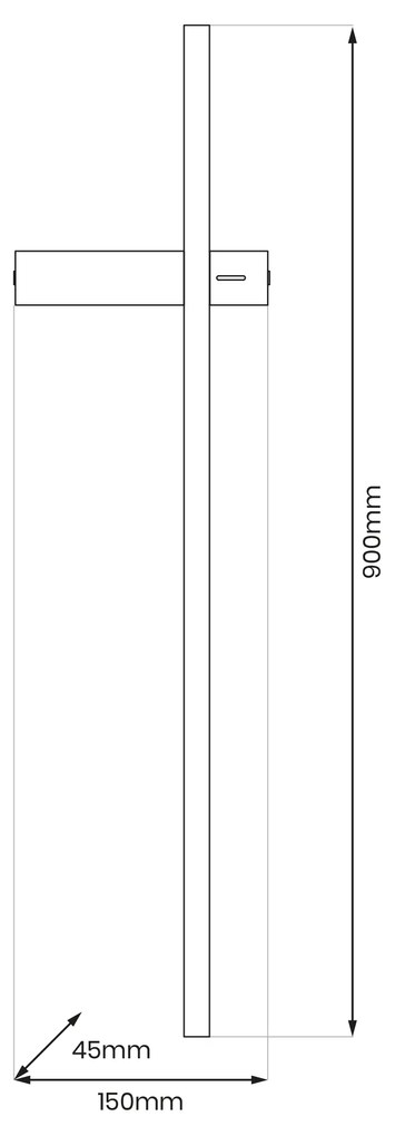 Nástenné LED svietidlo Vision, 1x LED 12w, 3000k, b