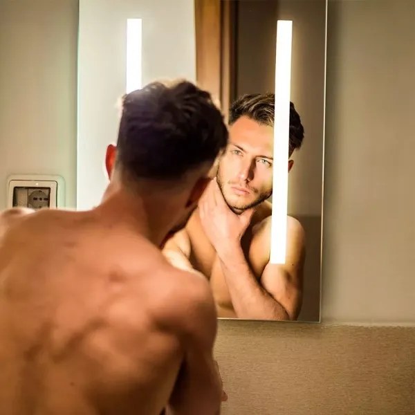 LED Kúpeľňové vyhrievané podsvietené zrkadlo LED/17W/230V IP44