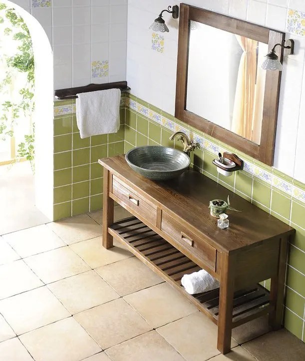 Sapho Sapho, BRAND umývadlová skrinka 130x73x50cm, morený smrek, BA131S