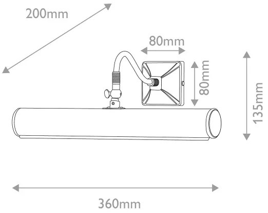 Elstead PL1-20-BB - Svietidlo na obrazy PICTURE LIGHT 2xE14/40W/230V zlaté