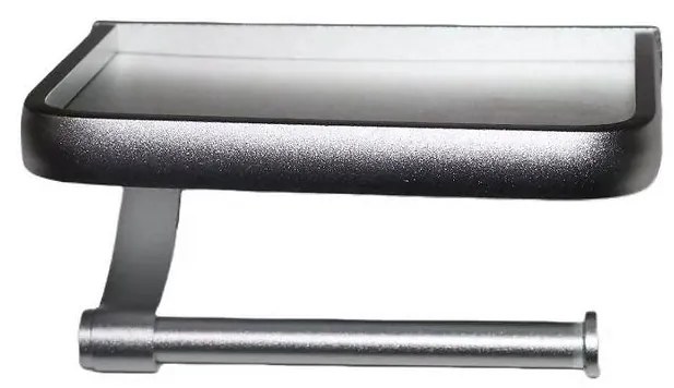 Držiak na toaletný papier s poličkou, chróm