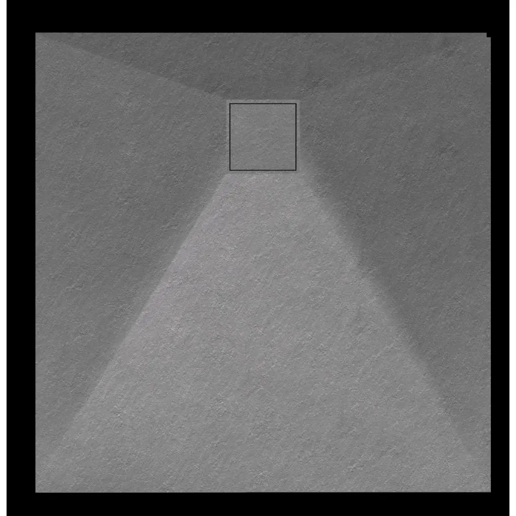 Gamma Erga Oldaf, SMC štvorcová sprchová vanička 90 x 90 cm, šedá matná, ERG-GMA-OL-9090G