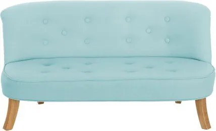 Detská sedačka ľanová modrá 17 cm a 25 cm Drevo