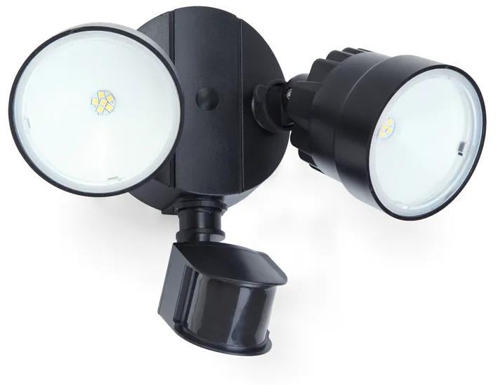 LUTEC Vonkajšie LED nástenné bodové osvetlenie so snímačom SHRIMP II, 15W, denná biela, IP54