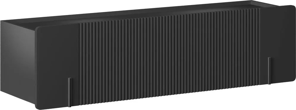 Závesný TV stolík Malmi 150 cm - čierny mat / čierna