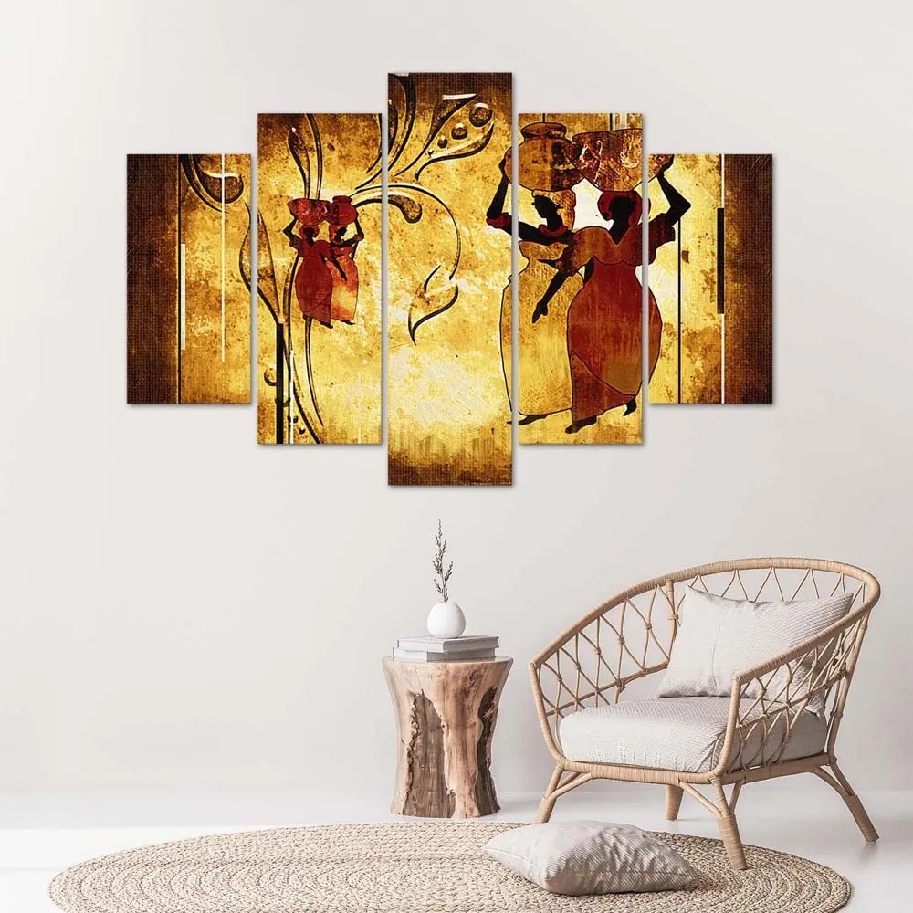 Gario Obraz na plátne Africké ženy - 5 dielny Rozmery: 150 x 100 cm
