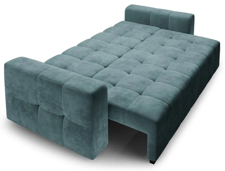 Modrá zamatová rozkladacia pohovka Milo Casa Luca