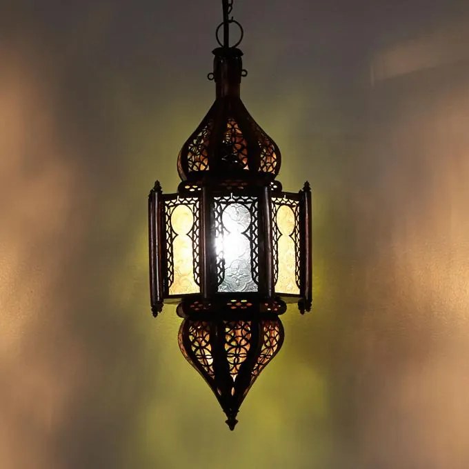 Orientálna závesná lampa Haniya malá - biela