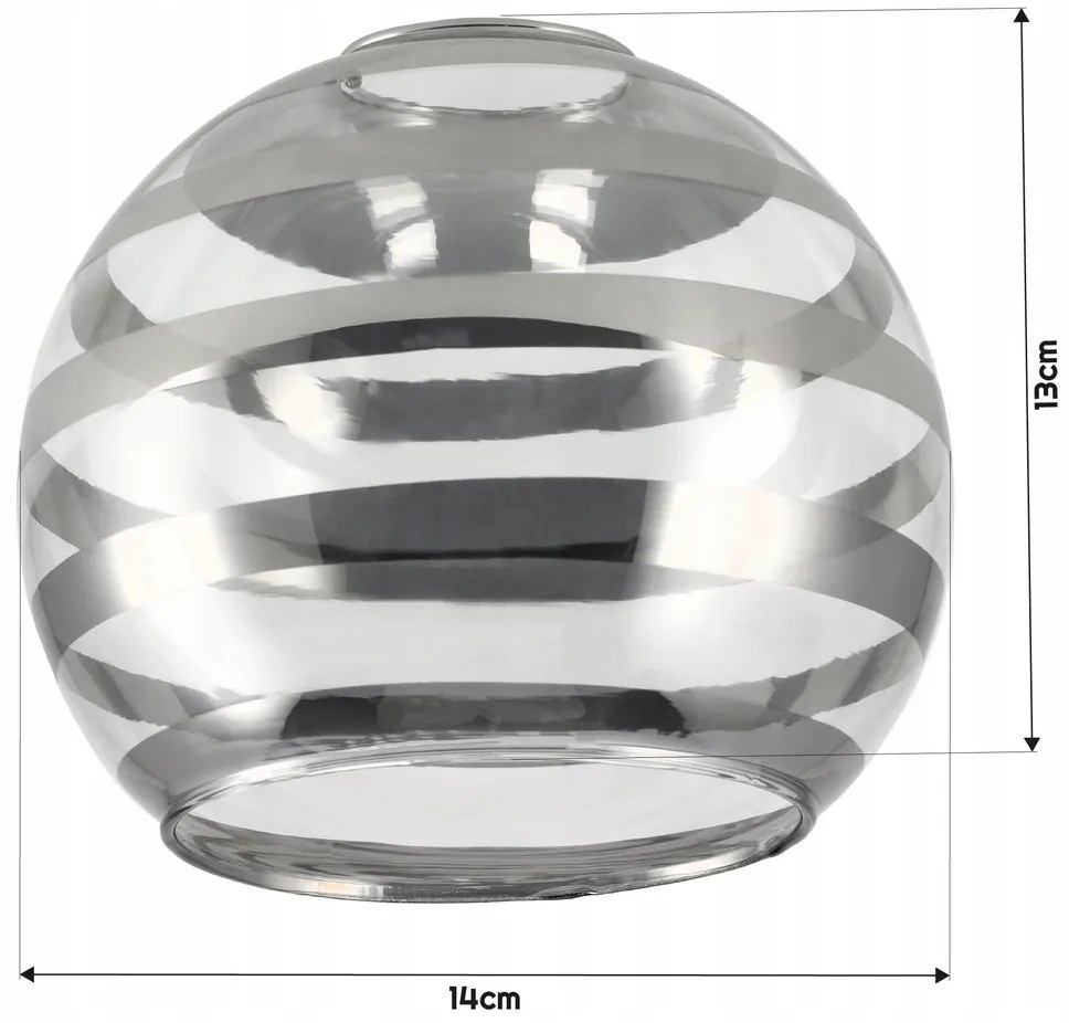 BERGE Sklenená LED závesná lampa Beam 2xE27 - okrúhle horizontálne pruhy