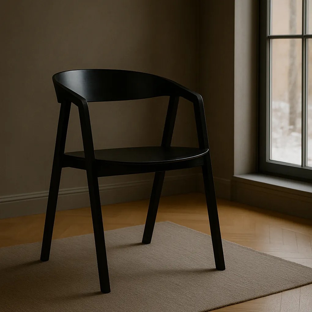 Stima stolička GURU buk s masívnym sedákom Vyberte odtieň ->: Čierna