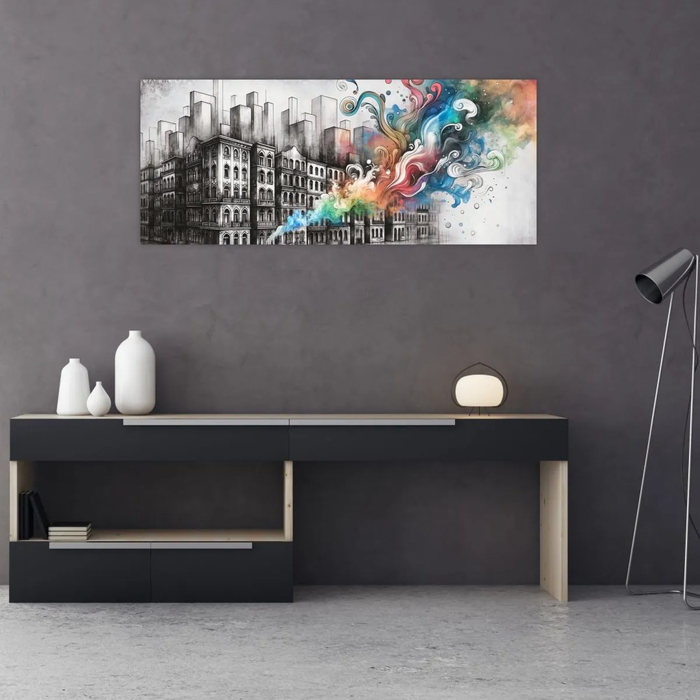 Obraz - Priemyselný život (120x50 cm)