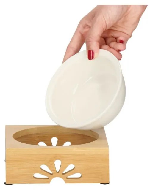 SPRINGOS Keramická miska so stojanom 14 cm pre psa / mačku SPRINGOS MAU