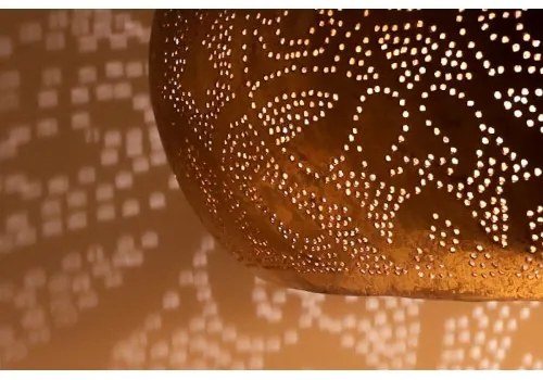 Orient svietidlo závesné Gold METAL & MASSIVE WOOD Ø53*120